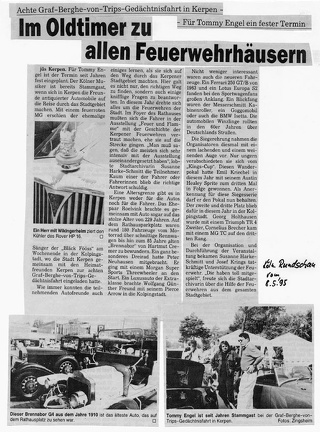 1995 Zeitungsbericht 1995 Kölnische Rundschau